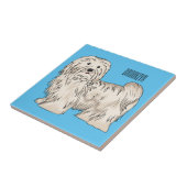 Carreau Illustration de dessin de chien de Havan (Côté)