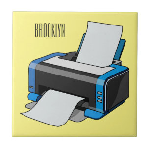 Carreau Illustration de dessin d'imprimante