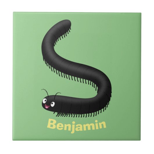 Carreau Illustration de dessin mignon millipede (Devant)