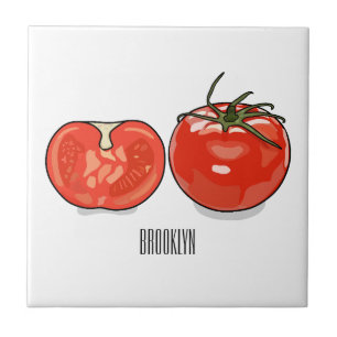 Carreau Illustration de dessin sur la tomate