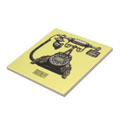 Carreau Illustration de dessin téléphonique (Côté)