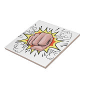 Carreau Illustration de explosion de poing (Côté)