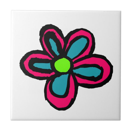 Carreau Illustration de fleurs (Devant)