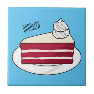 Carreau Illustration de gâteau en velours rouge