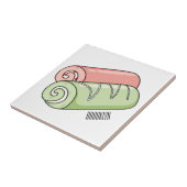 Carreau Illustration de gâteau suisse roll / roll (Côté)