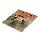 Carreau Illustration de grenouilles Lily Pads Moon (Côté)