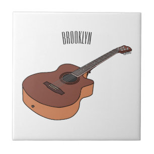 Carreau Illustration de guitare acoustique