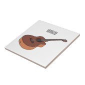 Carreau Illustration de guitare acoustique (Côté)