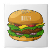 Carreau Illustration de Hamburger (Devant)