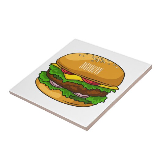 Carreau Illustration de Hamburger (Côté)
