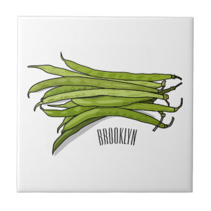 Carreau Illustration de haricots verts