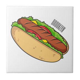 Carreau Illustration de Hot dog