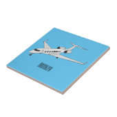 Carreau Illustration de jet privé (Côté)