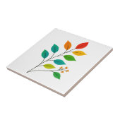 Carreau Illustration de la branche feuille colorée (Côté)