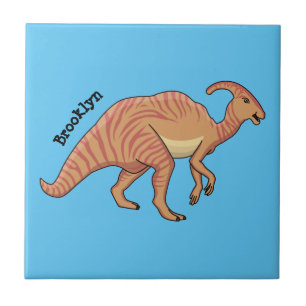 Carreau Illustration de la caricature de dinosaure du para