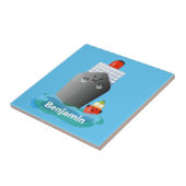 Carreau Illustration de la caricature de remorqueur de paq (Côté)