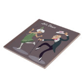 Carreau Illustration de la danse du couple aîné (Côté)