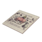 Carreau Illustration de la fleur d'insectes botaniques du (Côté)