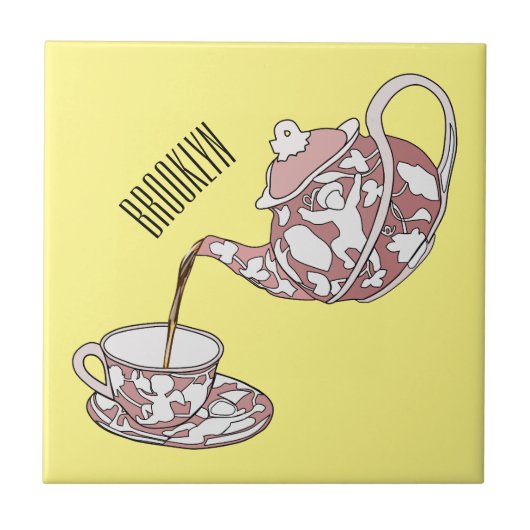 Carreau Illustration de la série Teacup (Devant)