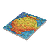 Carreau Illustration de l'aquarelle de poisson à motifs (Côté)