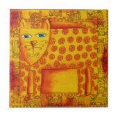 Carreau Illustration de l'aquarelle léopard (Devant)