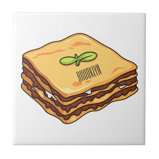 Carreau Illustration de Lasagna (Devant)