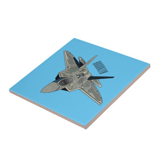 Carreau Illustration de l'avion de chasse (Côté)