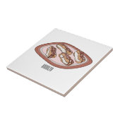 Carreau Illustration de l'éclair de chocolat (Côté)