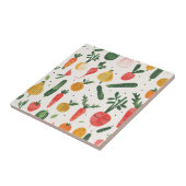 Carreau Illustration de légumes frais (Côté)