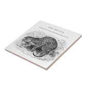 Carreau Illustration de léopard vintage faune (Côté)