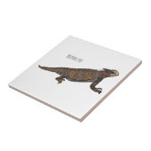 Carreau Illustration de lézard à cornes de Regal (Côté)