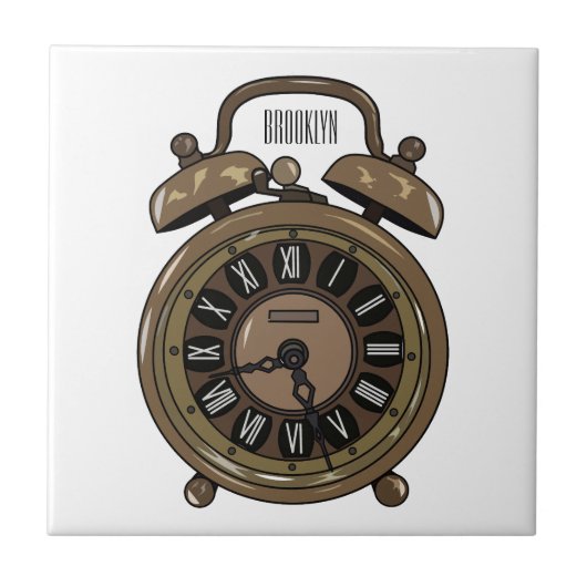 Carreau Illustration de l'horloge d'alarme (Devant)