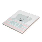 Carreau Illustration de l'ours en peluche pour enfants (Côté)