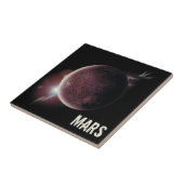 Carreau Illustration de l'univers 3d de la planète rouge M (Côté)