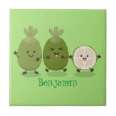 Carreau Illustration de mignonne guava feijoa (Devant)