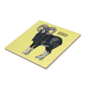 Carreau Illustration de mouflon, mouton (Côté)