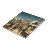 Carreau Illustration de Noël Vintage (Côté)