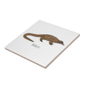 Carreau Illustration de pangolin à queue longue (Côté)