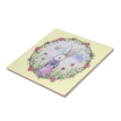 Carreau Illustration de petit lapin de Pâques mignon (Côté)