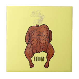 Carreau Illustration de poulet rôti