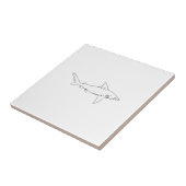 Carreau Illustration de requin de banc de sable (schéma) (Côté)