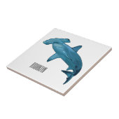 Carreau Illustration de requin marteau (Côté)