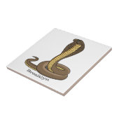 Carreau Illustration de serpent à cobra Brown (Côté)