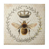 Carreau Illustration de Shabby Chic 🐝 Queen Vintage Bee (Devant)