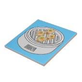 Carreau Illustration de Shumai dim sum (Côté)