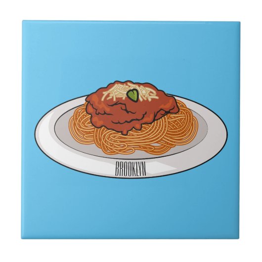 Carreau Illustration de Spaghetti (Devant)