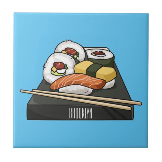 Carreau Illustration de sushi (Devant)