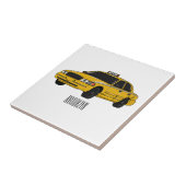 Carreau Illustration de taxi (Côté)