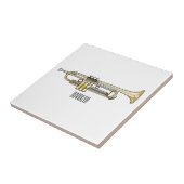 Carreau Illustration de trompette (Côté)