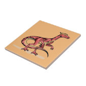 Carreau Illustration De Velociraptor. (Côté)